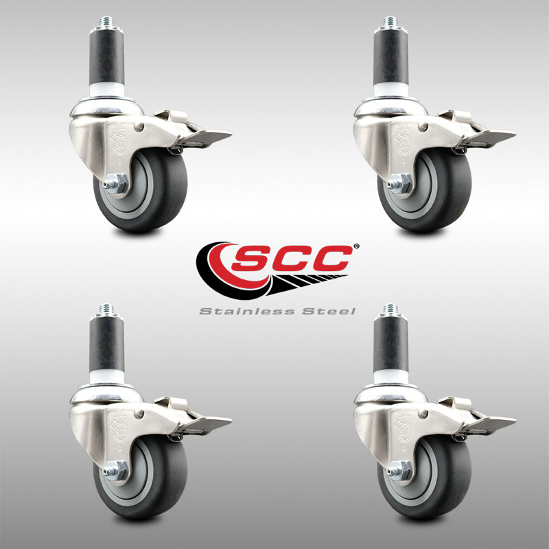 Swivel Stem Caster, 3" H x 3" W