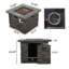 Foyer carré 35 po Mgo - 40 000 BTU