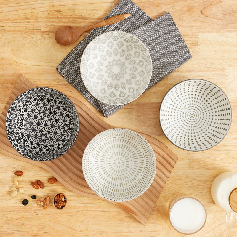 Ensemble de 4 bols gris de la collection Grey Williams