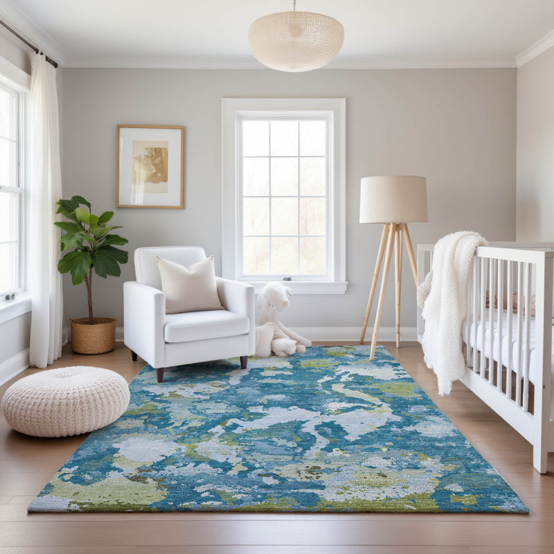 Premium Machine Washable Kumbhar AMF1381 Modern Rug, Rectangle 10' x 14'