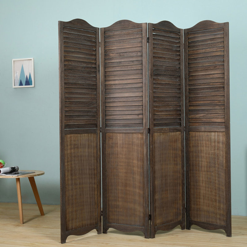 Cloison 4 panneaux, Antique brown