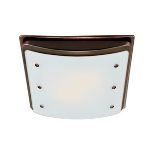 Good Housekeeping's Buckingham Decorative 100 CFM 2.0 Sones Bathroom Ventilation Exhaust Fan with Light & Night-Light