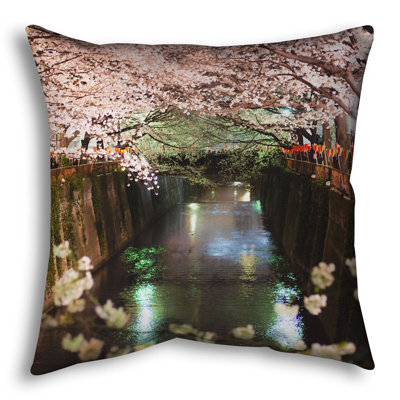 Throw Pillow, Cherry Blossom Festival by Scott Barlow