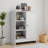 Freestanding Storage Cabinet With Open Compartments And Closed Cabinet For Bathroom Kitchen Living Room Office