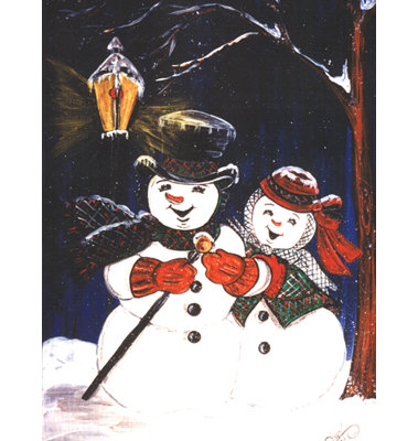 Drapeau de jardin à deux côtés de bonhomme de neige