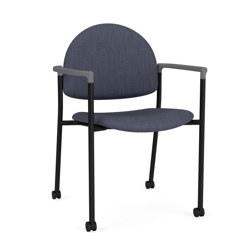 Chaise d'invité à chat avec roulettes, Noir, Plot Line bleu marine