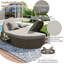 140.5cm Wide Curved Steel Patio Daybed