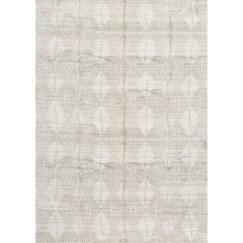 Hand-Knotted High-Quality Natural and Gray Area Rug