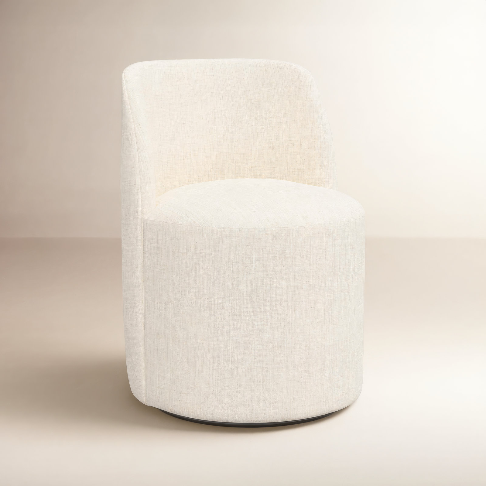 Begonia Swivel Dining Chair, Classic Talc Linen
