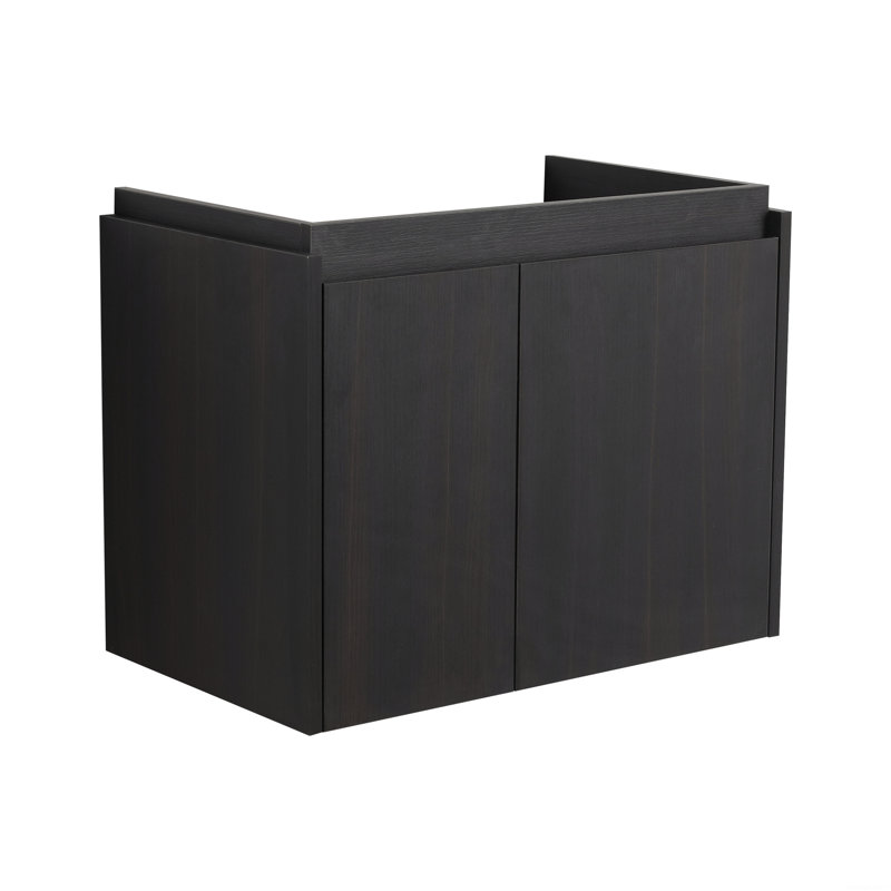 Takeyuki  Bathroom Vanity with Basin, Wall Mounted Floating Vanity Sink Combo, Black