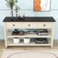 Console Gore Retro avec 3 tiroirs, 2 tablettes et une structure en bois massif pour le salon-392643780