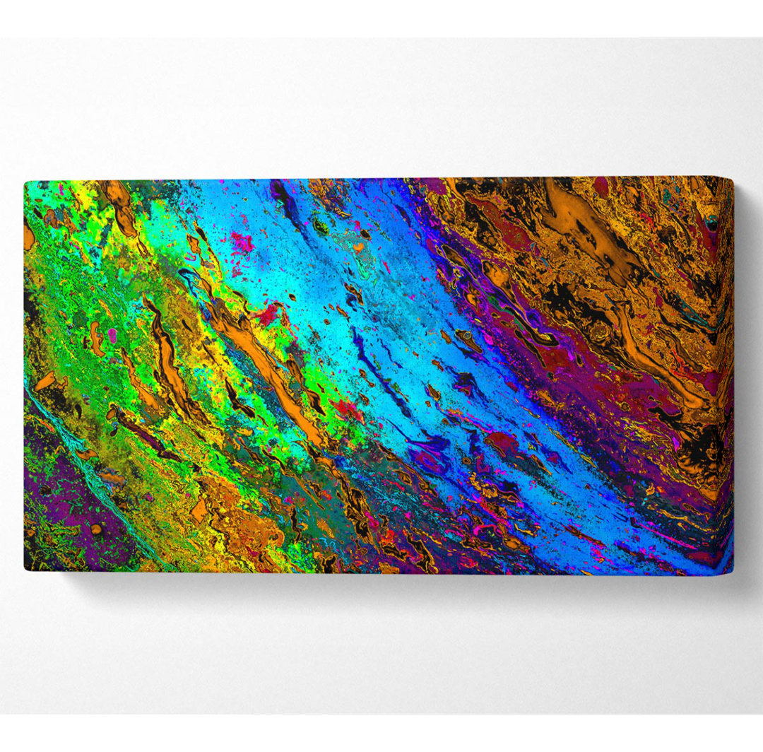 Neon-Farben der Verzerrung - Kunstdrucke auf Leinwand - Wrapped Canvas