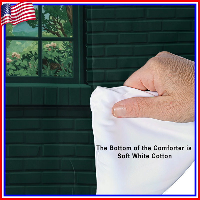 Brick Wall Window View Comforter, King
