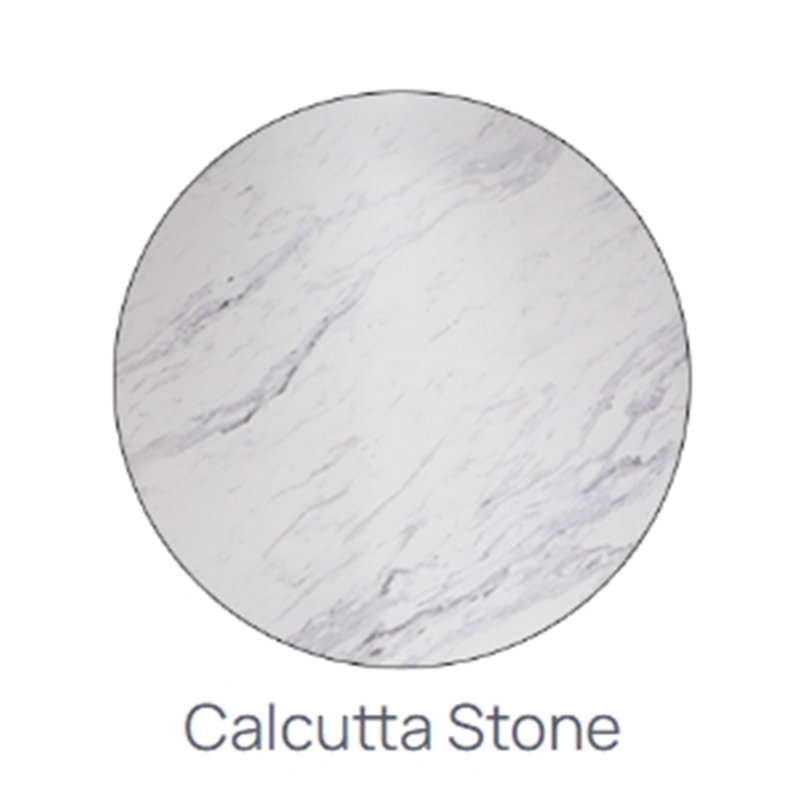 Smooth Calcutta Marble Shower System with Molded Seat 60"W x 36"D x 96"H, Left