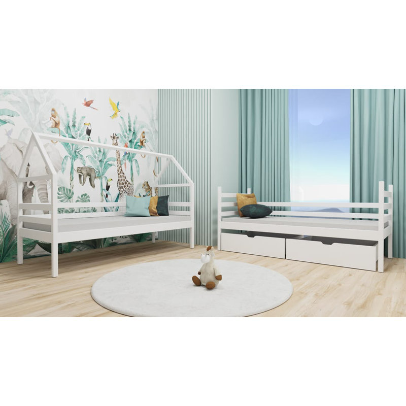 Gertie Bunk Bed House Beds with Storage Included, White
