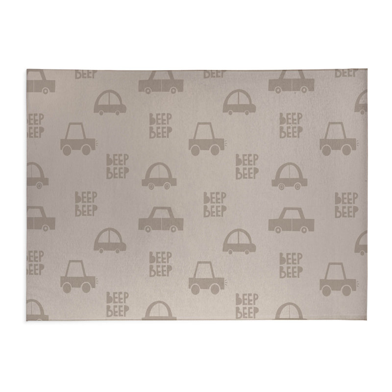 Tapis de jeu Beep Kids, Rectangle 5 pi x 7 pi, Taupe / ivoire