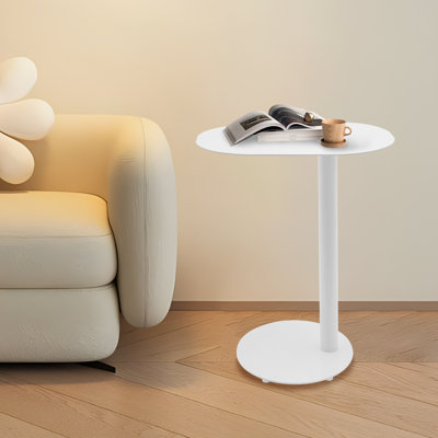 C-Shaped Metal Side Table Couch End Table