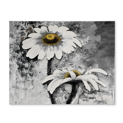 Abstract Daisies White Polyester Placemat | Home Decor Item