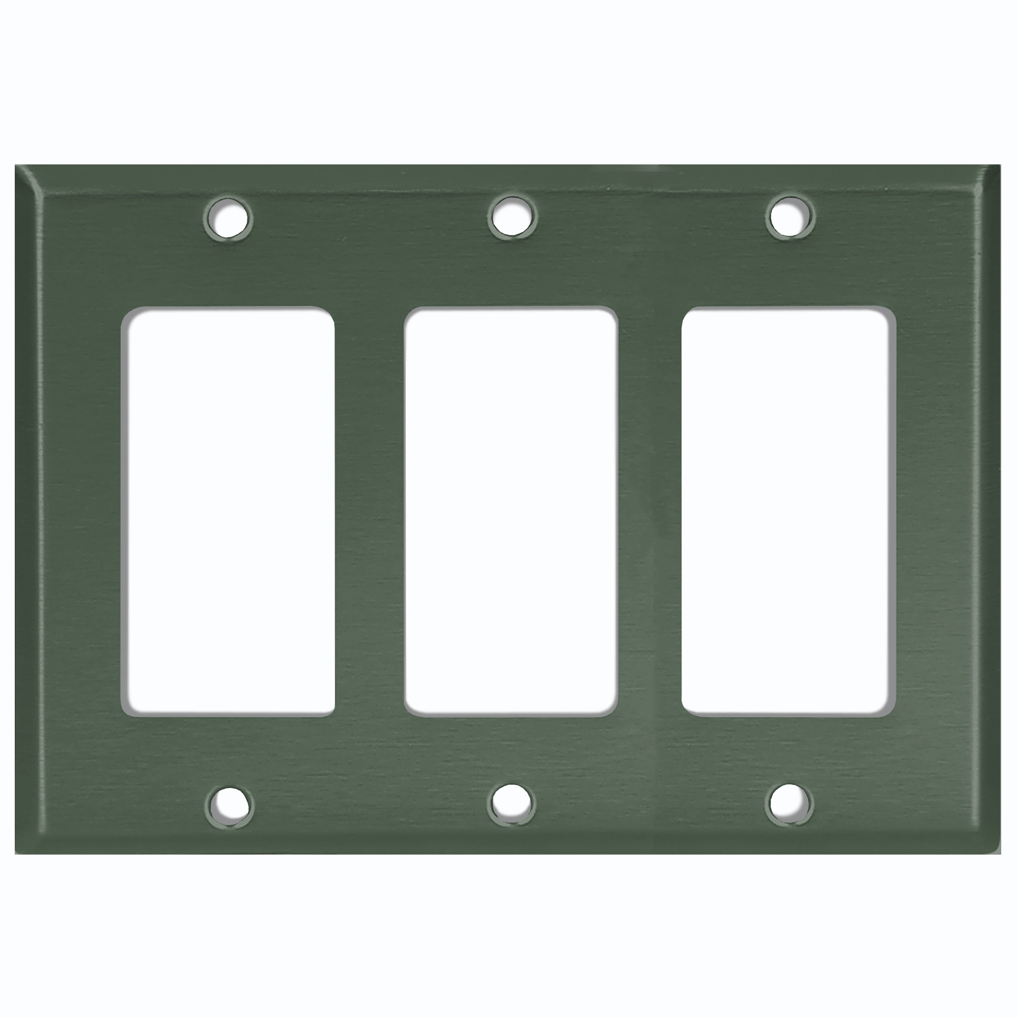 WorldAcc Metal Light Switch Plate Outlet Cover (Plain Dark Green ...