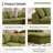 Boneless 110'' Comfy L Shaped Cloud Sofa with Ottoman, Oversized Compression Deep Seat Sectional Modular Couch, 3 Seater Living Room Set-1445337684