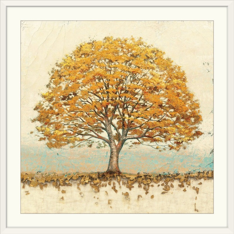 «Golden Oak» par Ieuan, reproduction d'art, H 24 po x l 24 po x P 1 po, Cadre blanc