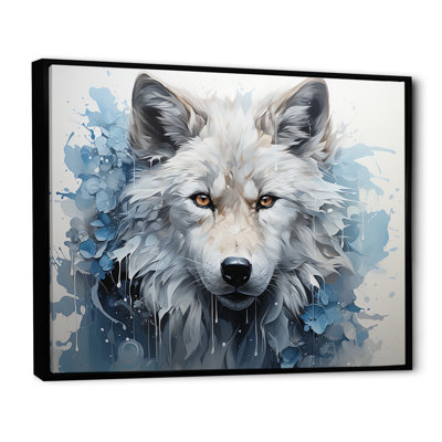 " Blue And White Fox Portrait I "