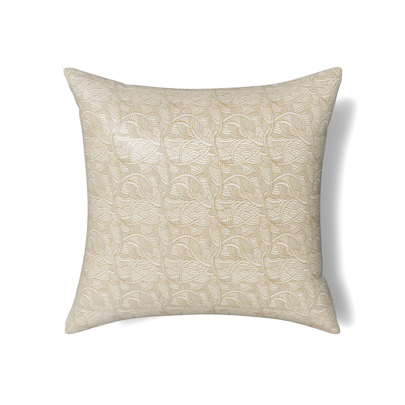 La Sirene Square Pillow Cover & Insert, Soft Gold