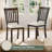 Deral Farmhouse Upholstered Dining Chairs, Dark Brown-129849087