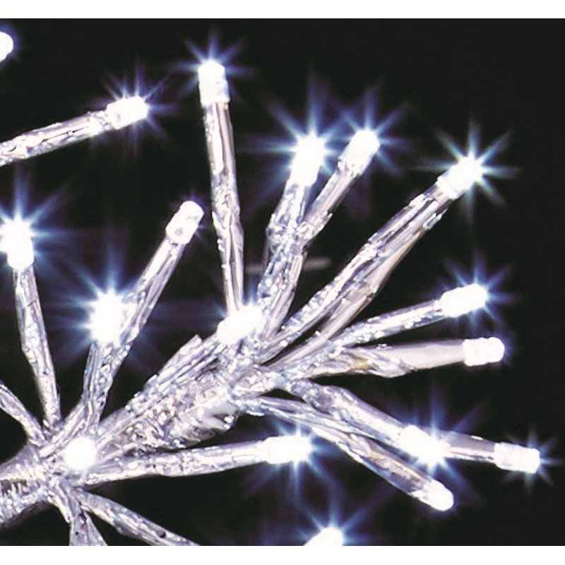 60cm Starburst LED Snowflake, Silver