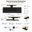 Plateau de clavier ergonomique KT1 sous bureau avec hauteur réglable, inclinaison négative, rotation à 360°, rail coulissant, plateforme pour souris gauche ou droite et pont KT