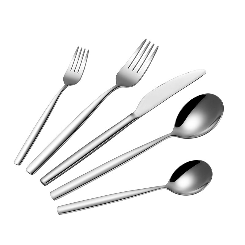 Ensemble de 3 couverts en acier inoxydable, durable et élégant – 30 pièces argentées pour la cuisine et la table – Ensemble complet de couverts et d'ustensiles de table – Couleur par défaut du système