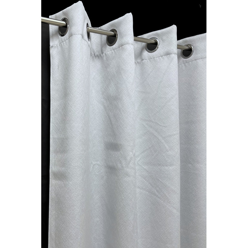 Rideau occultant en polyester Crystina, Argenté, L 54 po x L 84 po