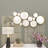 Gold Metal Round Bubble Cluster Wall Mirror
