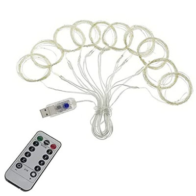 Vesper 300cm LED Battery Powered / Plug-in 300 - Bulb Curtain String Light
