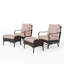 Chaise berçante avec coussins et repose-pieds Salem