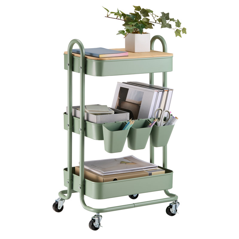 79.5cm H x 46cm W Utility Cart, Sage Green
