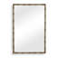  Miroir rectangulaire en laiton et bambou