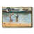 Toile avec cadre flottant or