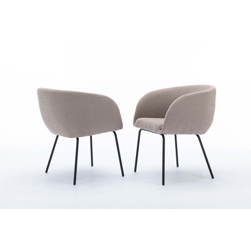 Chaises de salle à manger Boucle, Café clair, 2