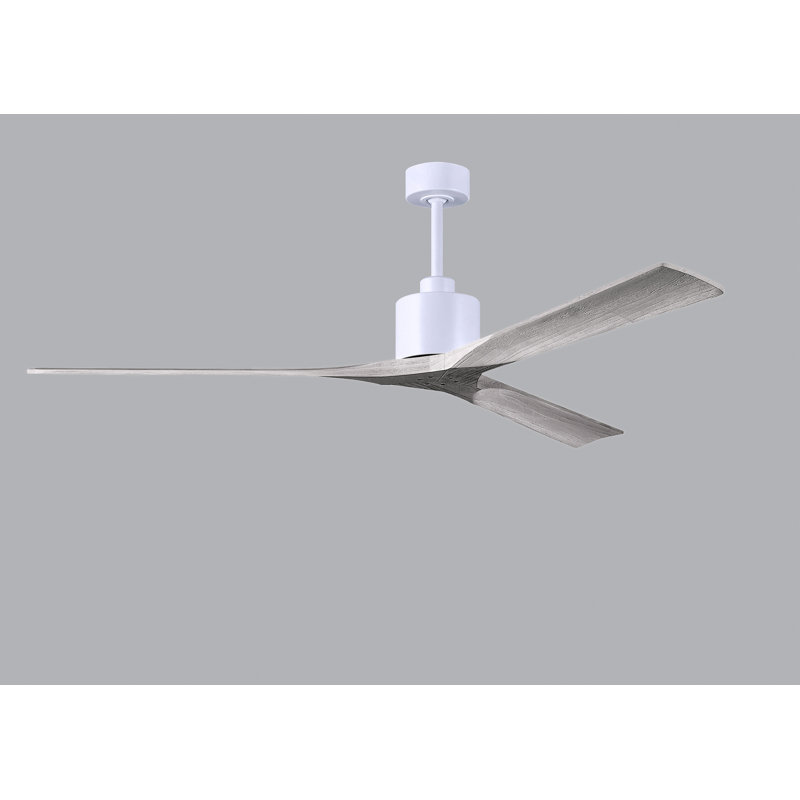 Nan XL 3 - Ventilateur de plafond, Blanc mat, Ton bois de grange