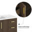 Meuble-lavabo foncé. Armoire de rangement abondante - 2 portes à fermeture douce et 9 tiroirs-133416442