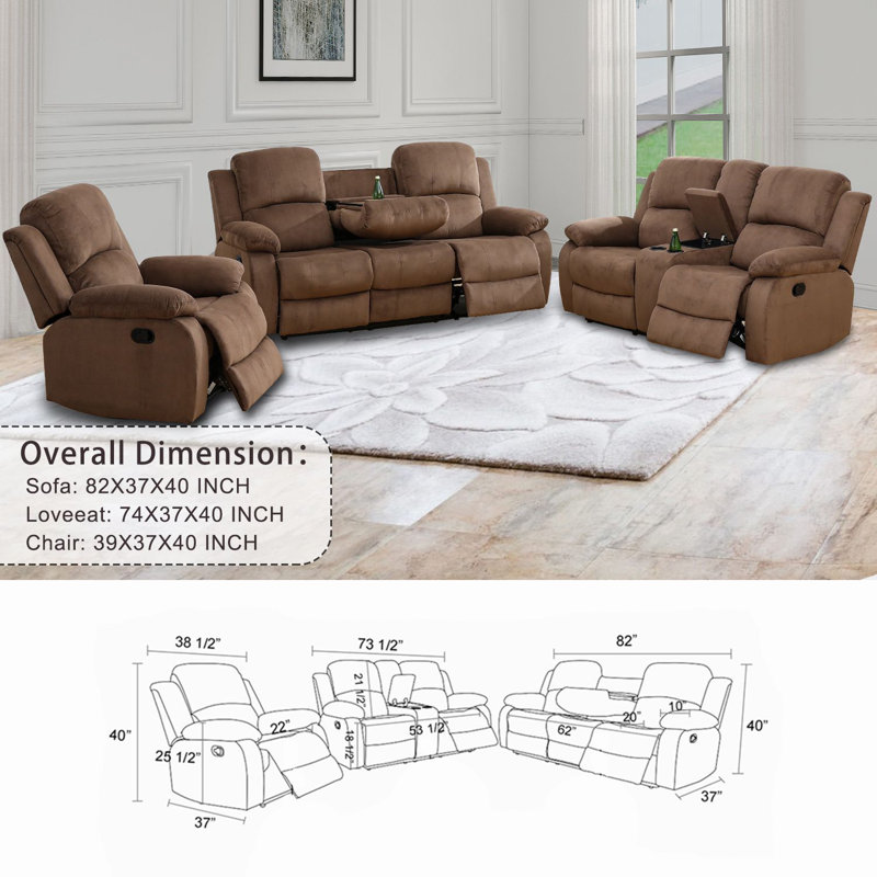 Fauteuil inclinable Ashani, Velours côtelé, Brun