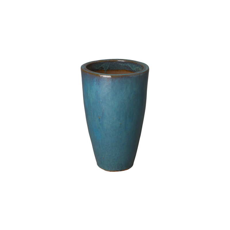 Graford Handmade Ceramic Planter, 21" H x 13" W x 13" D, Teal