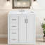 Ensemble de meuble-lavabo 30 po avec lavabo en céramique, ensemble de meuble-lavabo autoportant avec 3 tiroirs et portes à fermeture en douceur-1721380012