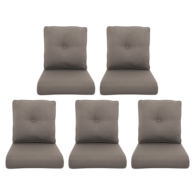 Coussins de remplacement pour meubles d'extérieur 24 po x 22 po Carolina, 5, Gris