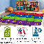 Tapis de classe KidCarpet.com Numbers - Bright Seating Grid, 2,29 m x 3,66 m-1867316492