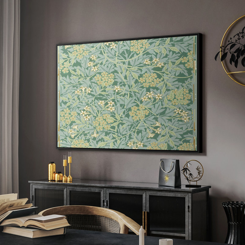 Paysage rétro - LXVI, Toile avec cadre flottant noir, H 17 po x l 25 po x P 2 po