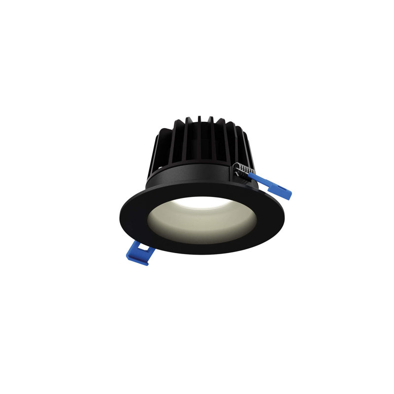 4'' Selectable Color Temperature 15 Watt Dimmable Air-Tight IC Rated LED Canless Recessed Lighting Kit, Black