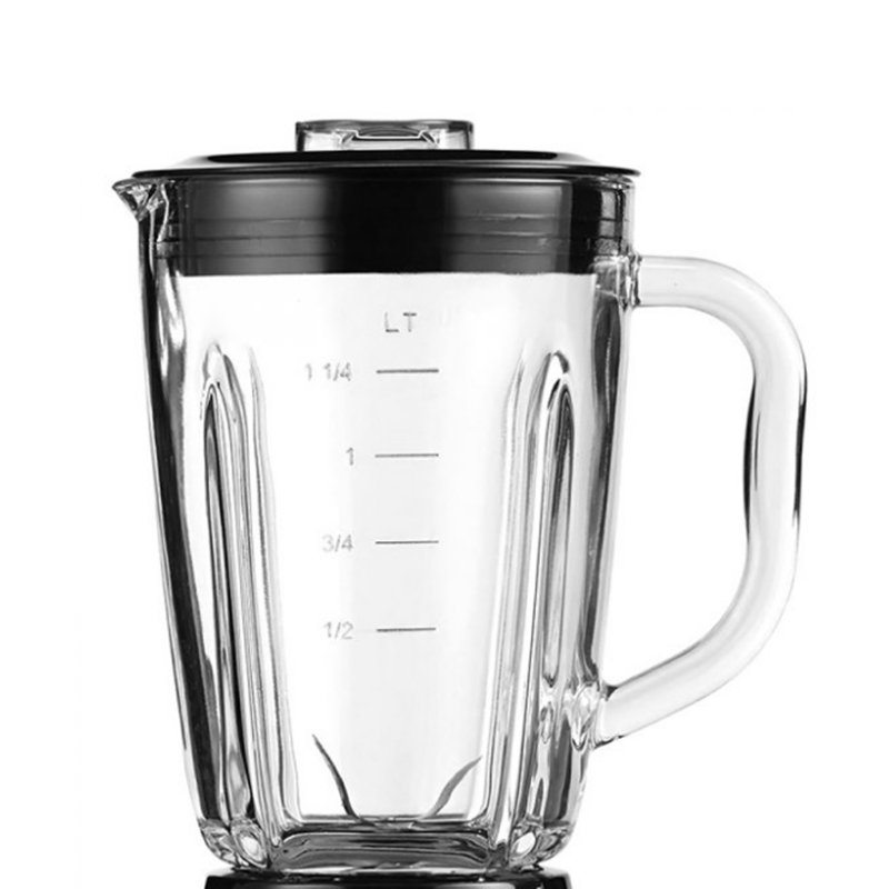 Black 12-Speed Countertop Blender with Borosilicate Glass Jug