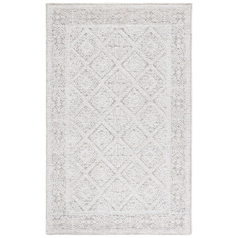 Tapis taupe / ivoire Allyana 229, Rectangle de 5 pi x 8 pi